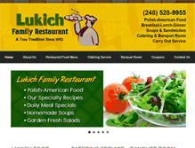 Tablet Screenshot of lukichrestaurant.com